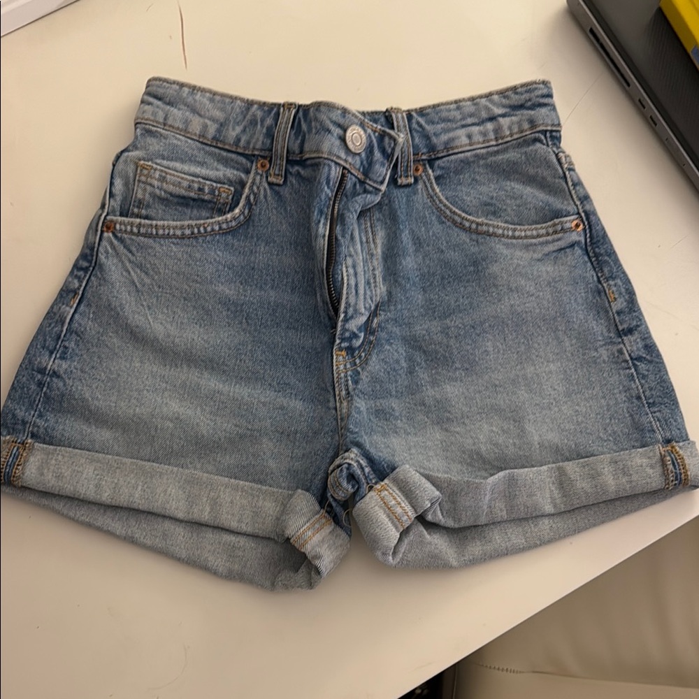 Zara Light Blue Jean Shorts